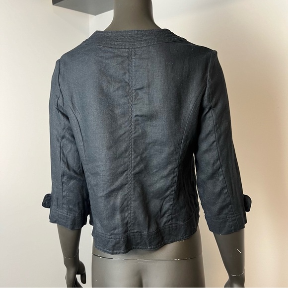 🌿 Marvin Richards linen coat black short jacket - Picture 6 of 7